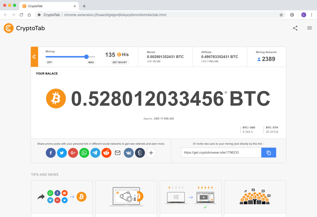 Free Bitcoin Using Google Chrome: CryptoTab Review