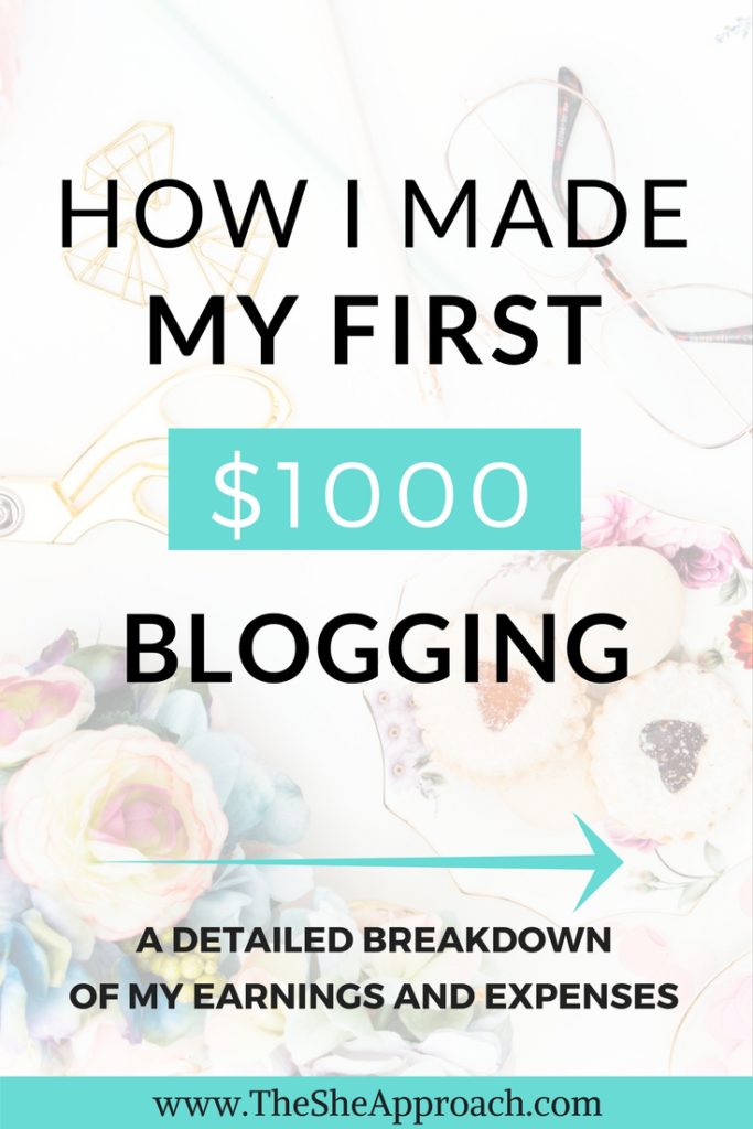 How I Made My First $1,000 Blogging