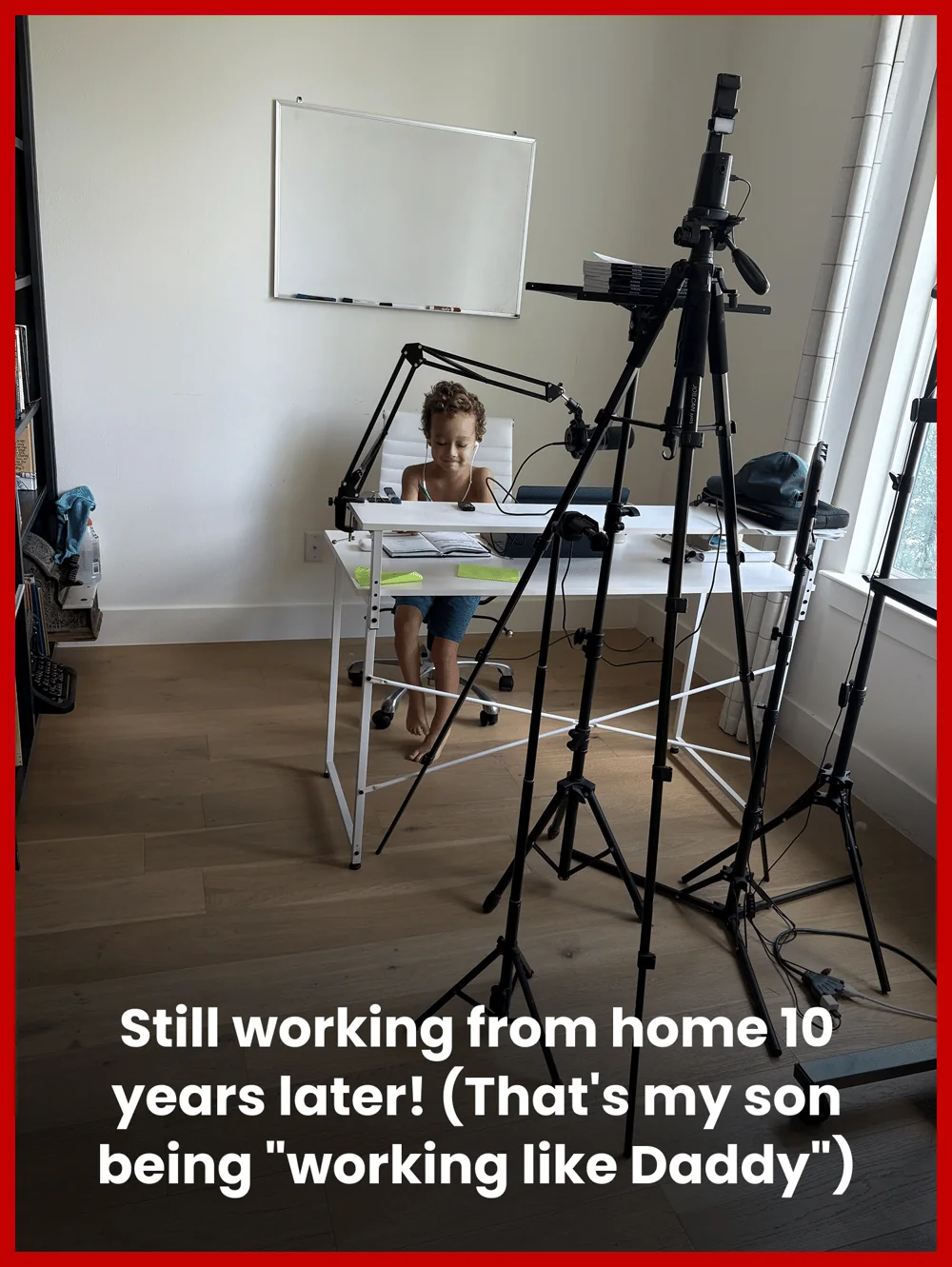 Creator working on digital products and content